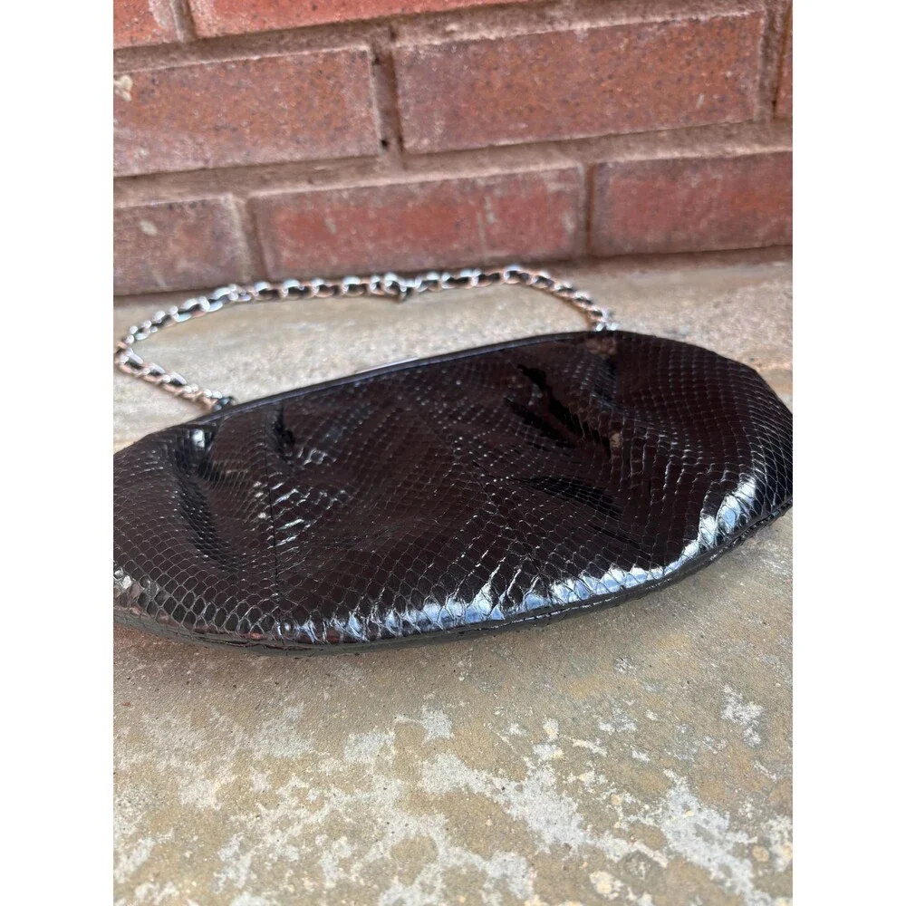 Etienne Aigner Black Snakeskin Purse